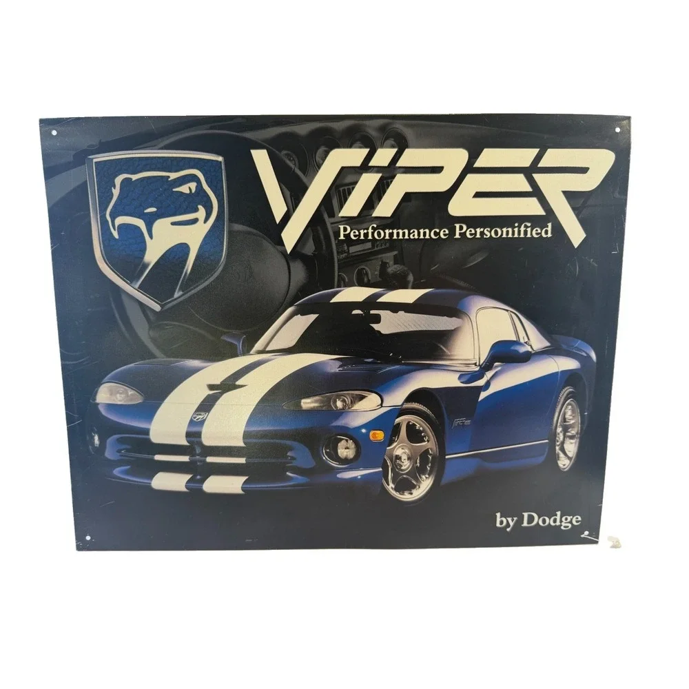 VIPER Performance Personified by Dodge 2000 Sports Car Garage Tin Wall Sign